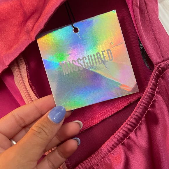 NWT Satin misguided cut out mini dress. Size US 2. - Picture 3 of 3